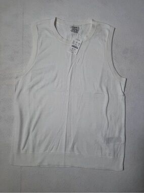 J.Crew White Classic Shell Knit Tank